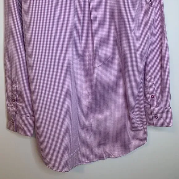 Camila Coelho Elliot Shirt Dress Gingham Check Pink Lilac White - Small - Picture 11 of 16